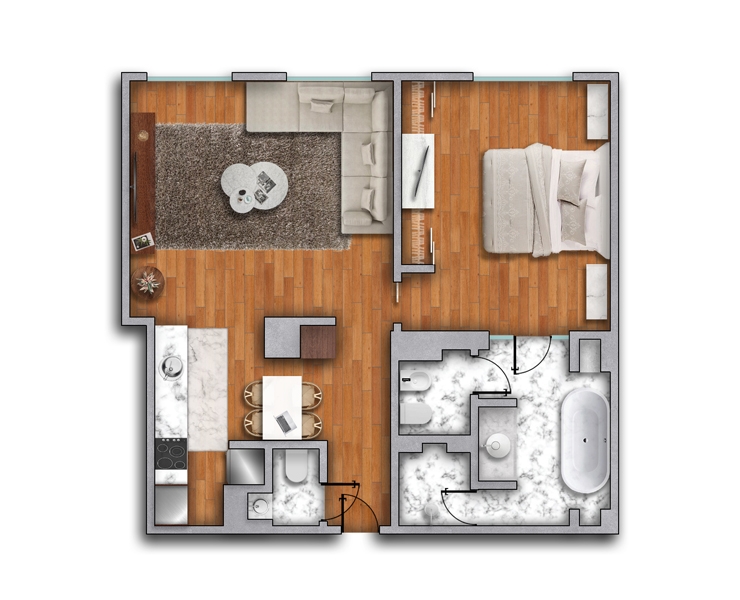 Apartment in Puerto Madero Floorplan