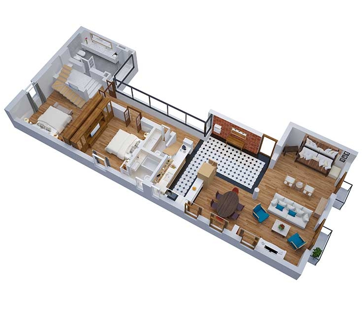 Apartment in Recoleta Floorplan