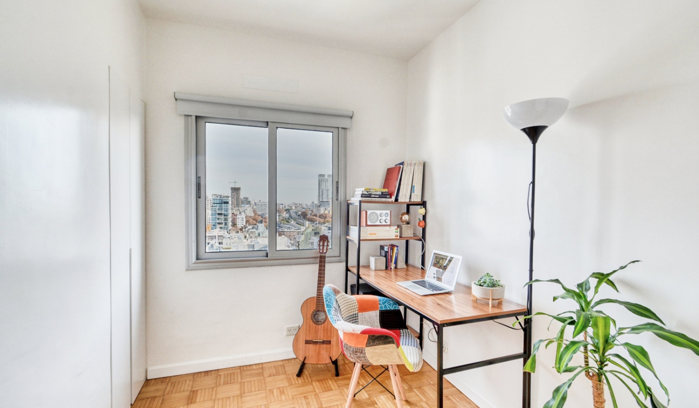 Amazing 16th Floor Apartment in Palermo with Dedicated Office Space