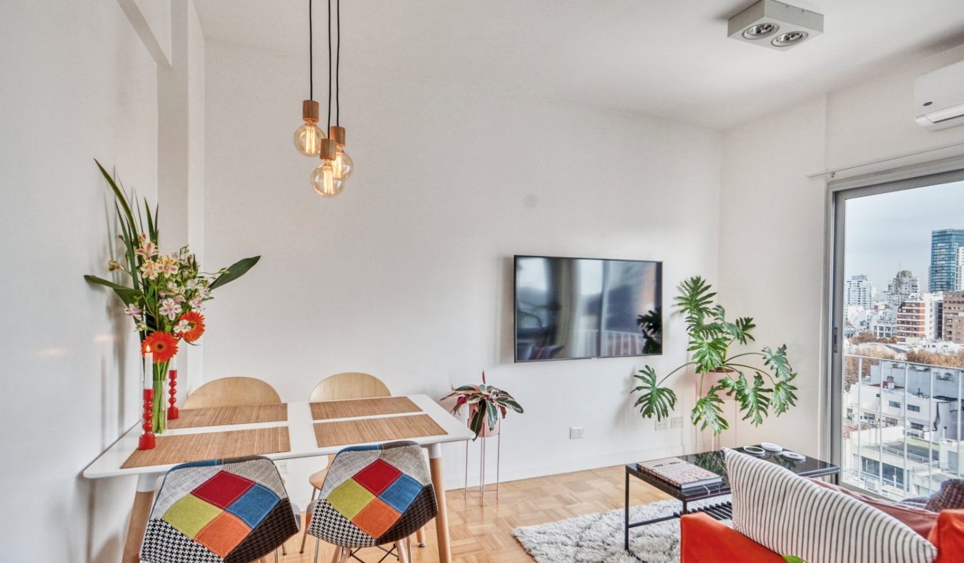 Amazing 16th Floor Apartment in Palermo with Dedicated Office Space