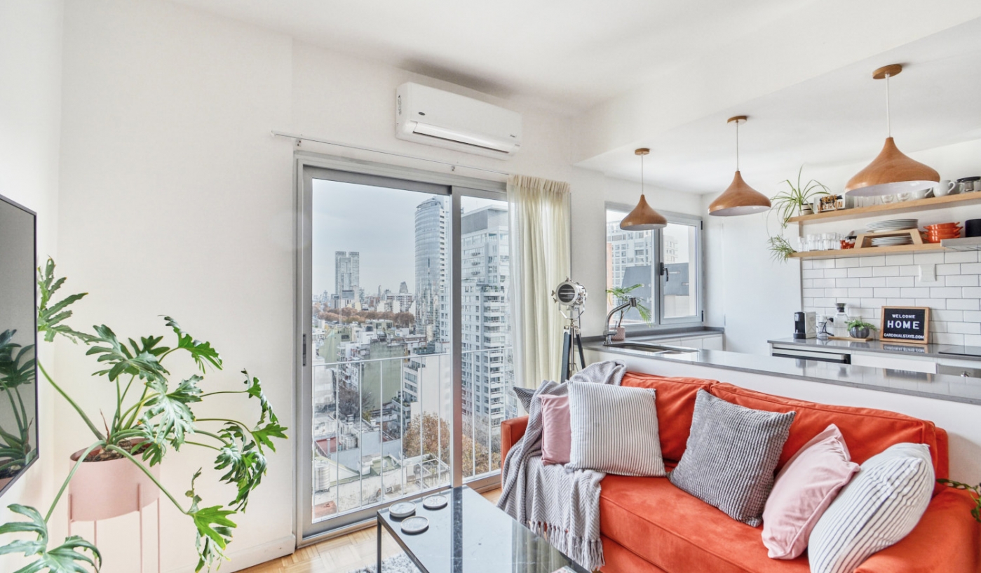 Amazing 16th Floor Apartment in Palermo with Dedicated Office Space