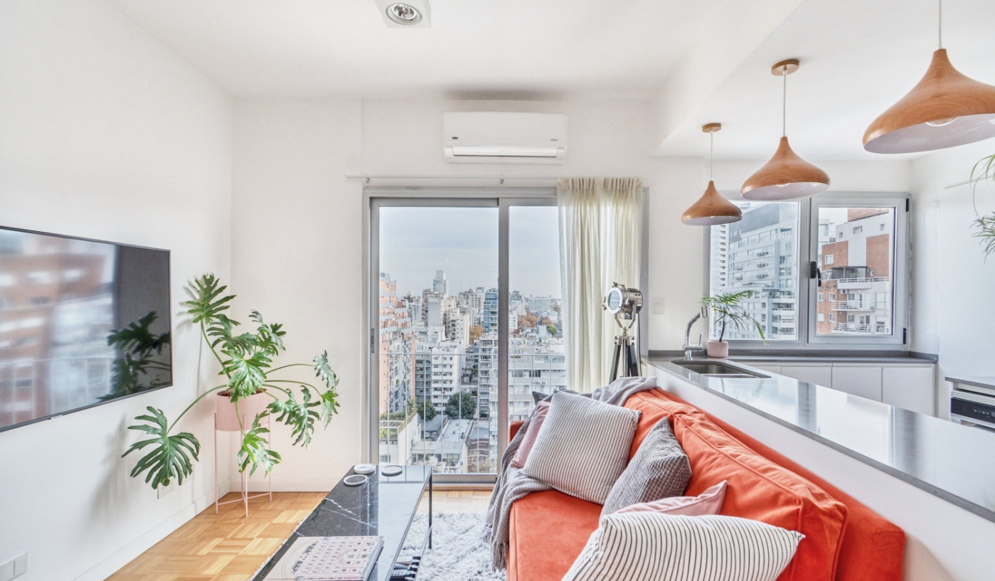 Amazing 16th Floor Apartment in Palermo with Dedicated Office Space