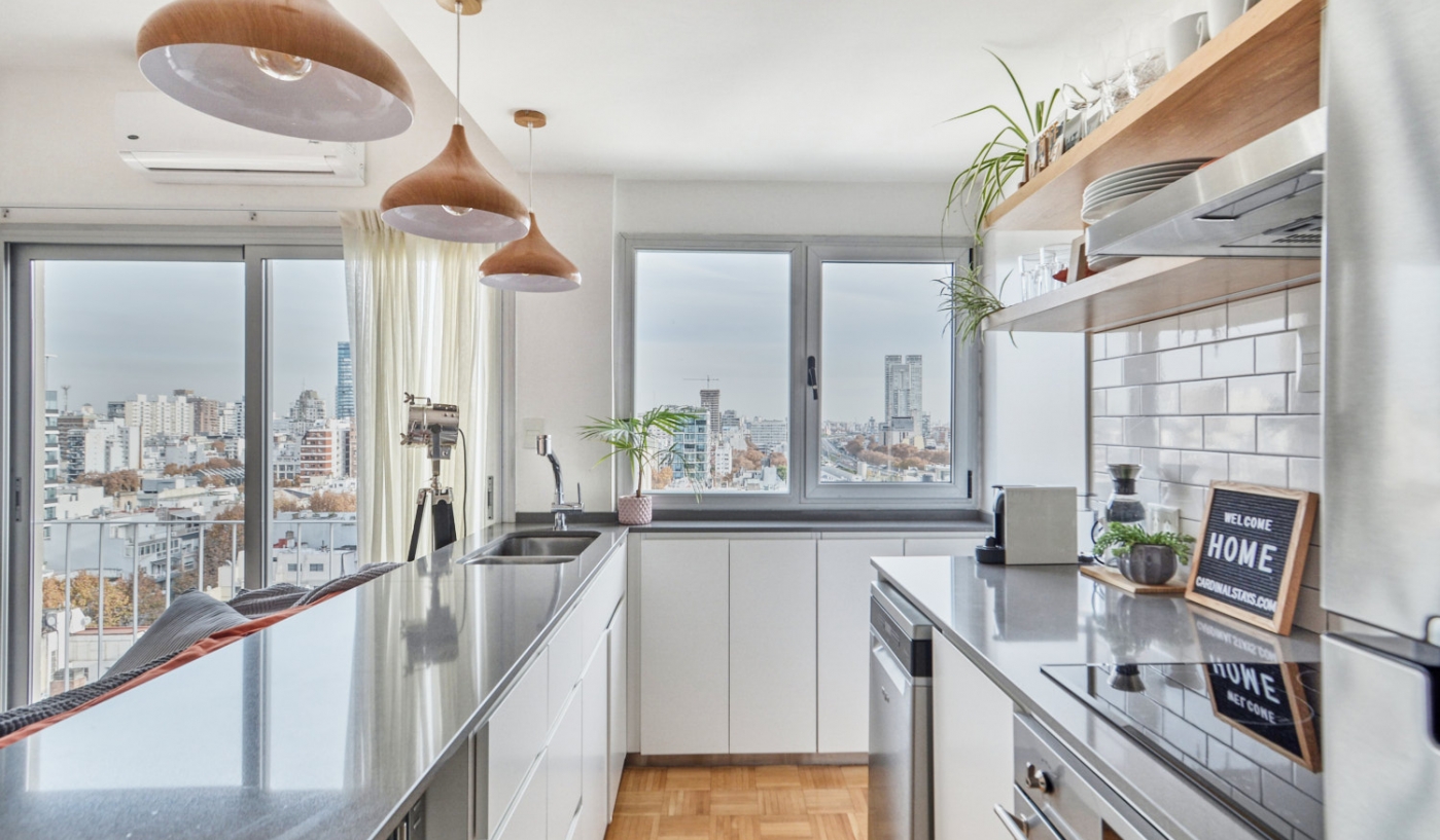 Amazing 16th Floor Apartment in Palermo with Dedicated Office Space