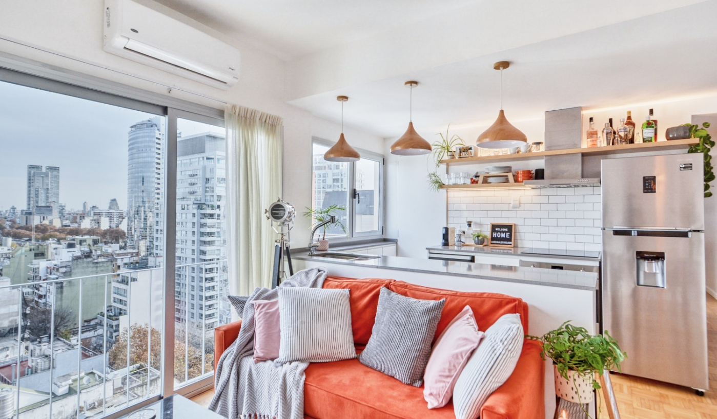 Amazing 16th Floor Apartment in Palermo with Dedicated Office Space