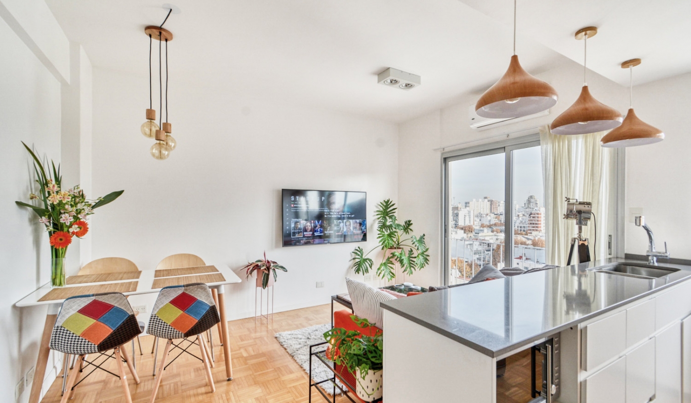 Amazing 16th Floor Apartment in Palermo with Dedicated Office Space